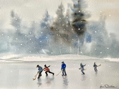 Skating on the Old Ausable - SOLD