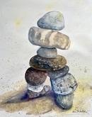 Beach Pebble Inukshuk  SOLD