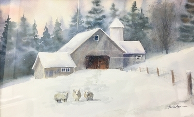 Sheep in Snow