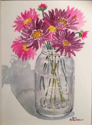 Mason Jar Asters