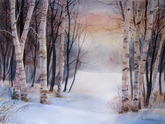 Birches in Winter - SOLD