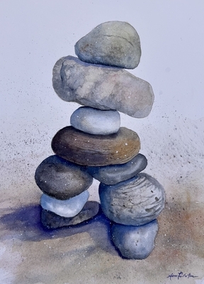 Beach Pebble Inukshuk