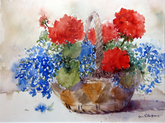 Geranium Basket - SOLD