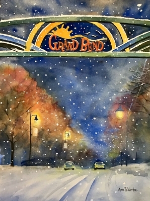 Winter Night in Grand Bend -SOLD